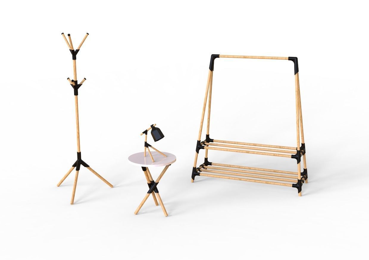 CLOTH RACK - 3D PRINTED 3D print model_4