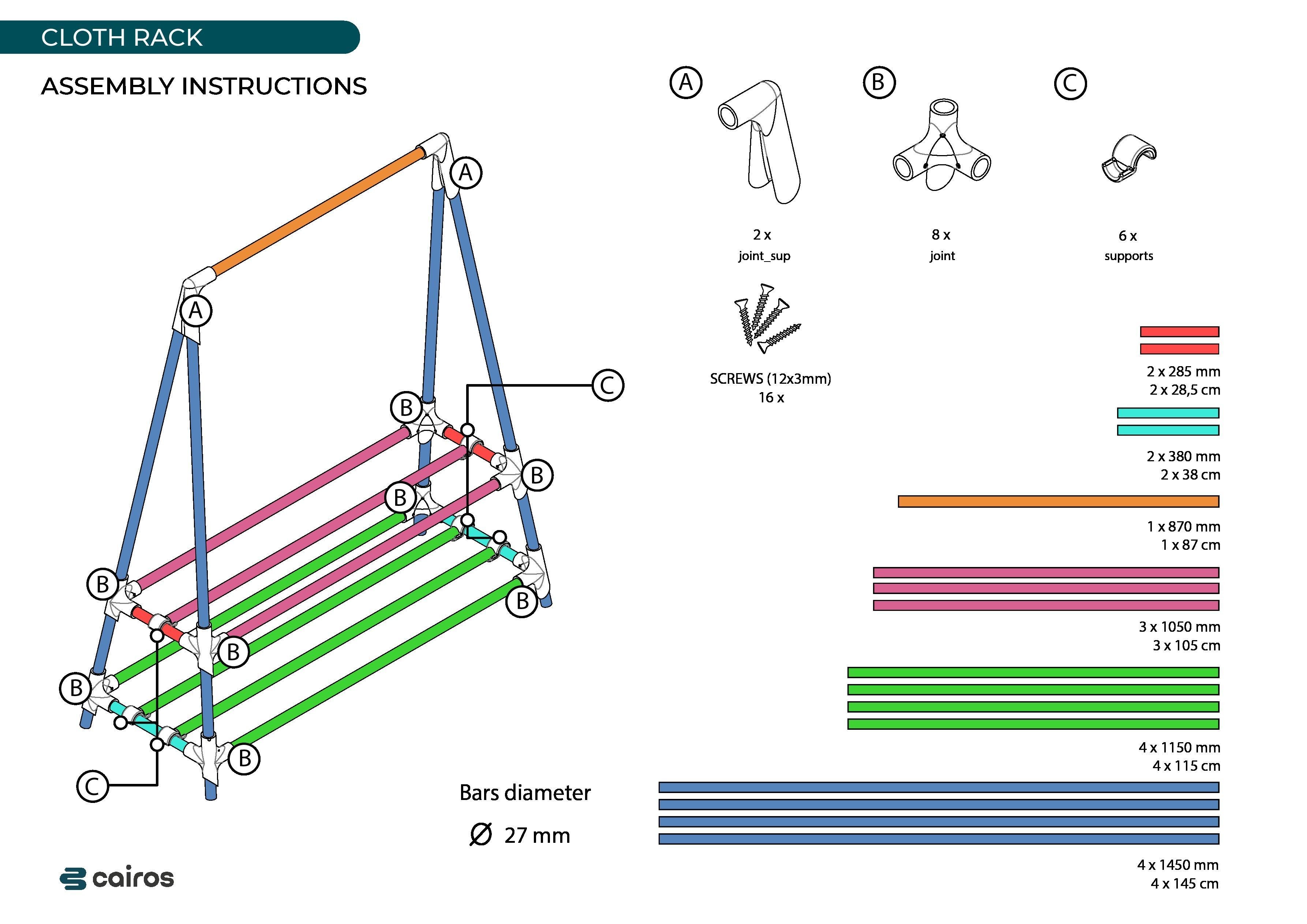 CLOTH RACK - 3D PRINTED 3D print model_5