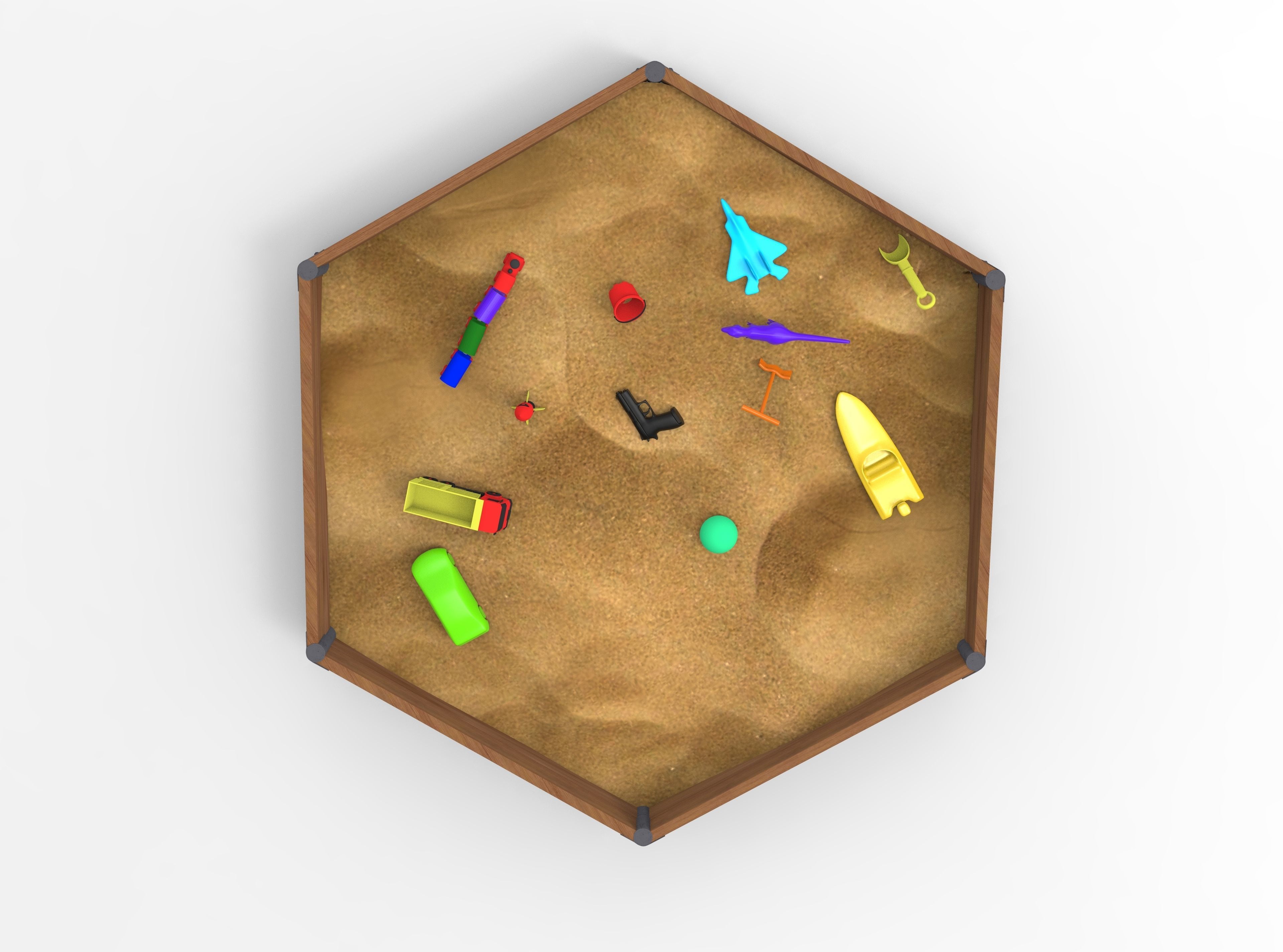 Sandbox 3D Model  Low-poly 3D model_7