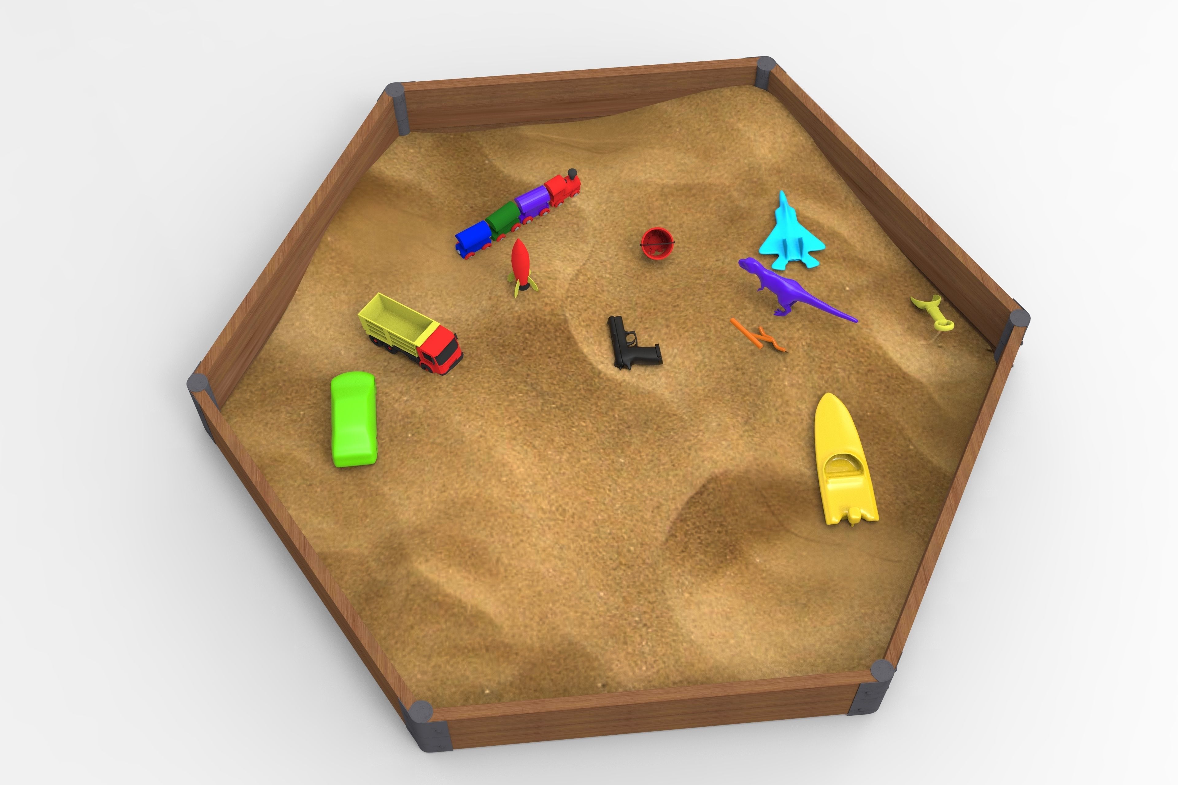 Sandbox 3D Model  Low-poly 3D model_4