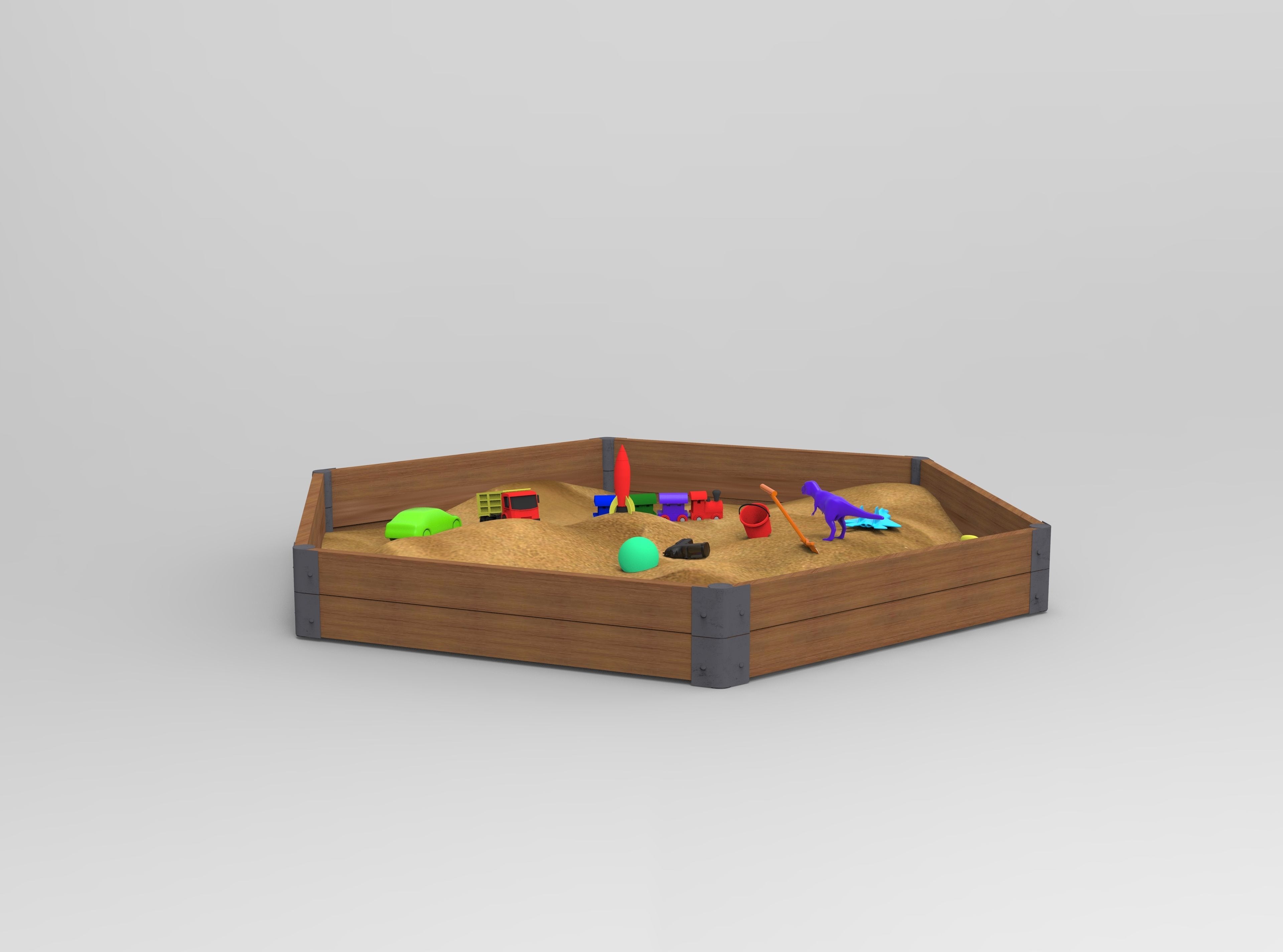 Sandbox 3D Model  Low-poly 3D model_8