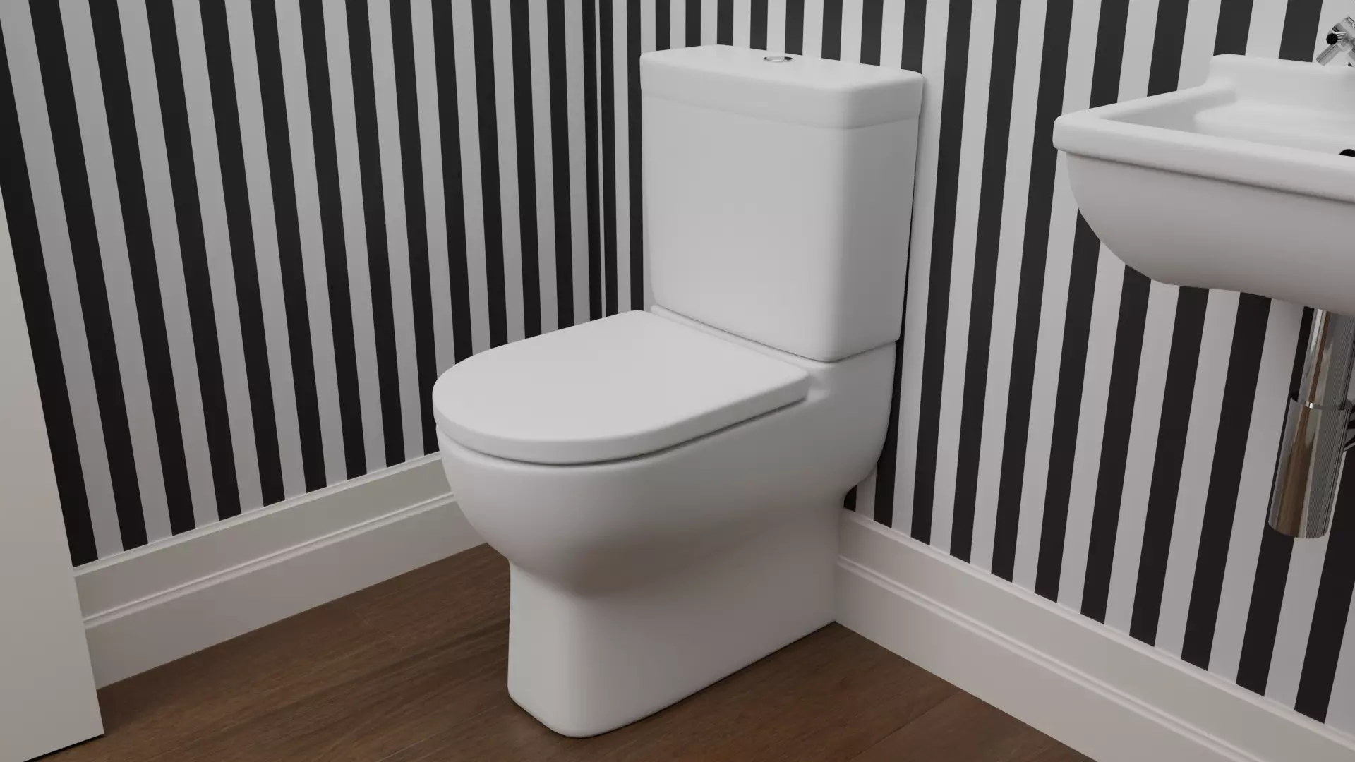 Toilet Suite Kohler Reach 5233A-0 Free 3D model