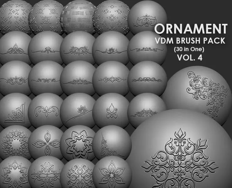 Ornament VDM Brush Pack Vol4 30 in One 3D model_0