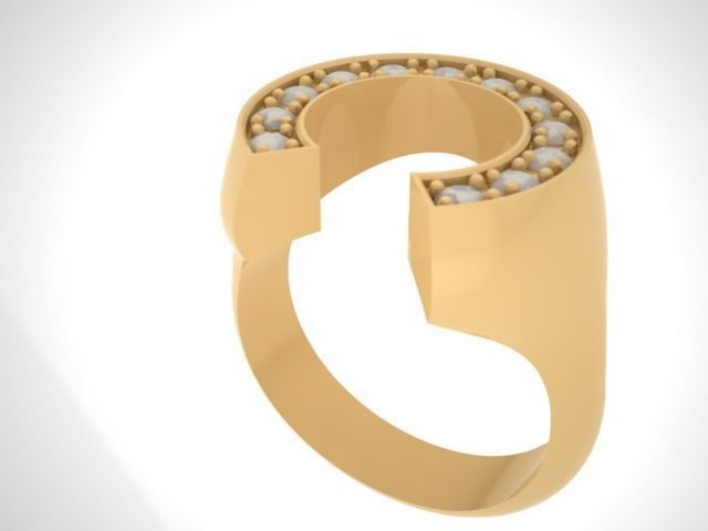 Horseshoe Ring Size 6  Free 3D print model_1