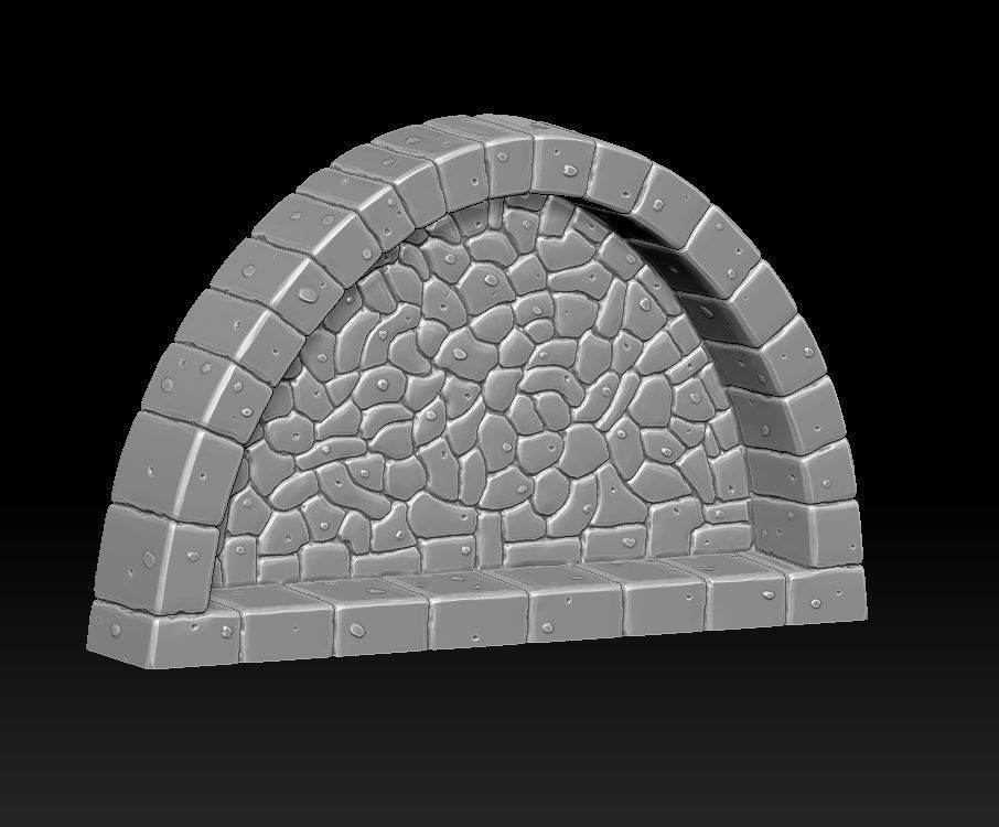 Fantasy wall 2 3d print 3D print model_11