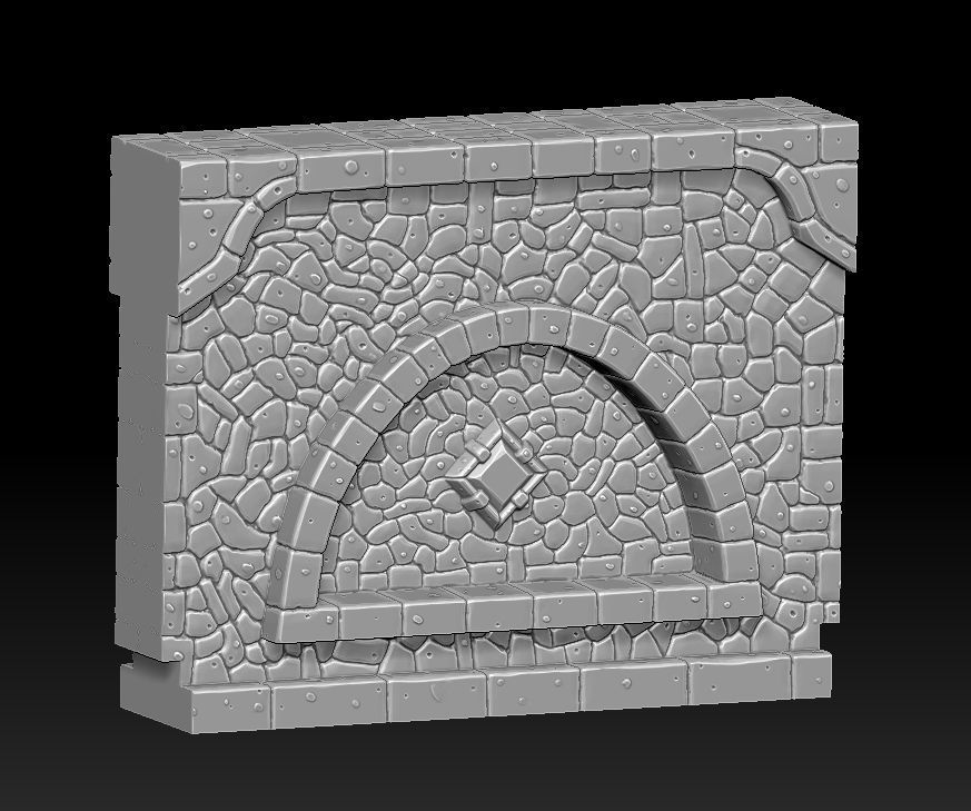 Fantasy wall 2 3d print 3D print model_7