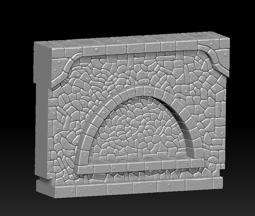 Fantasy wall 2 3d print 3D print model_6