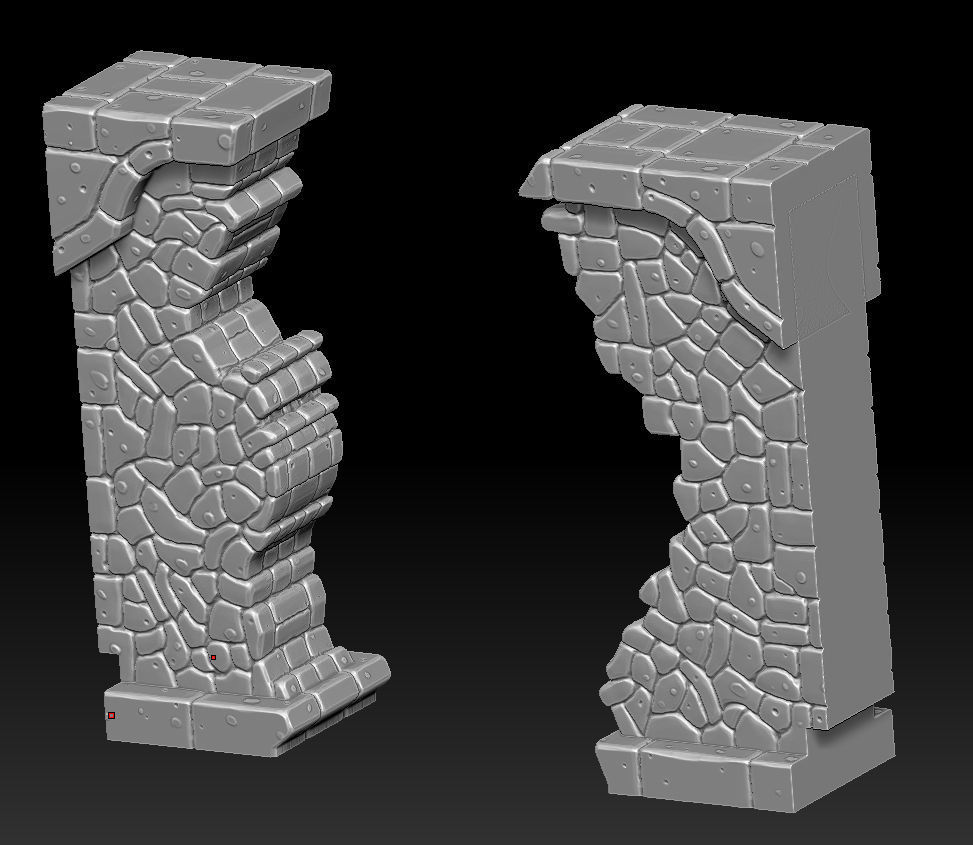 Fantasy wall 2 3d print 3D print model_10
