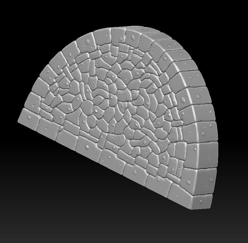 Fantasy wall 2 3d print 3D print model_12