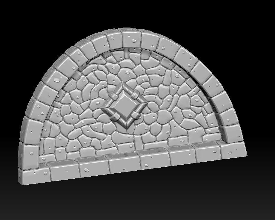 Fantasy wall 2 3d print 3D print model_13