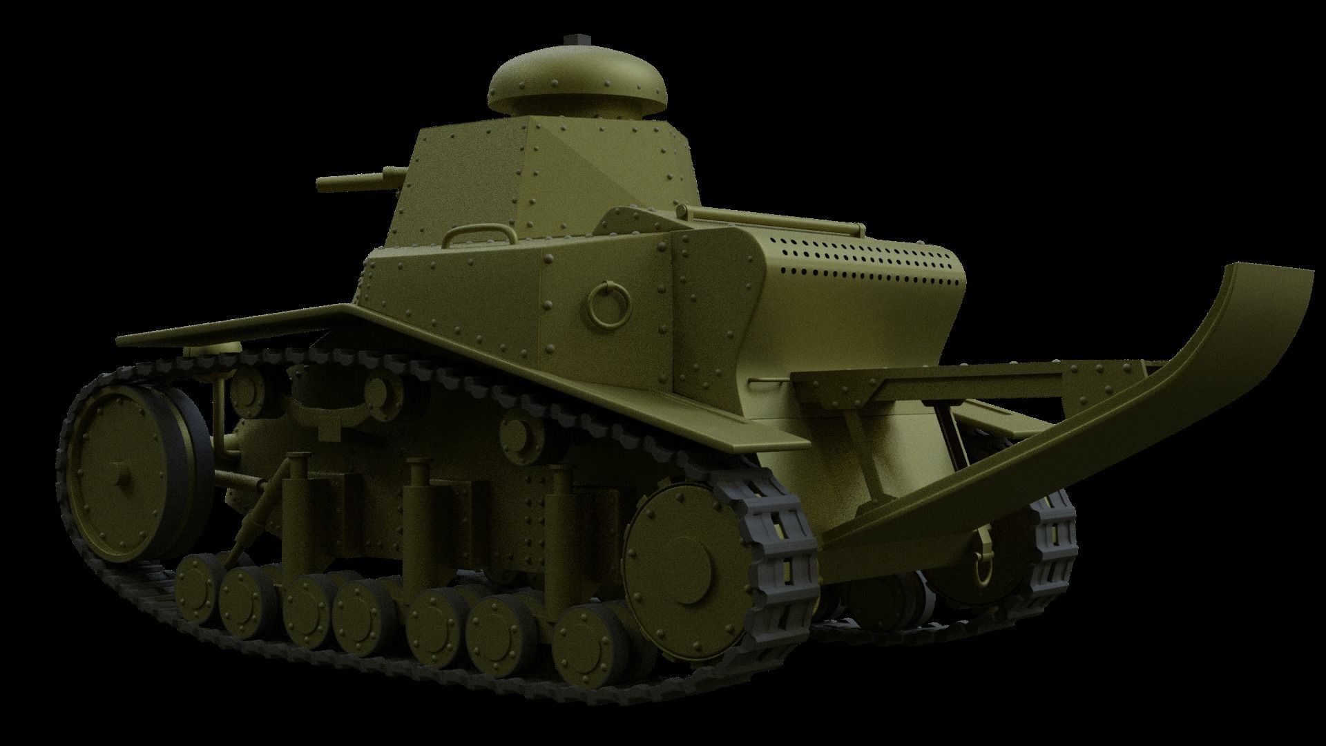 Tank t-18 Free 3D model_4