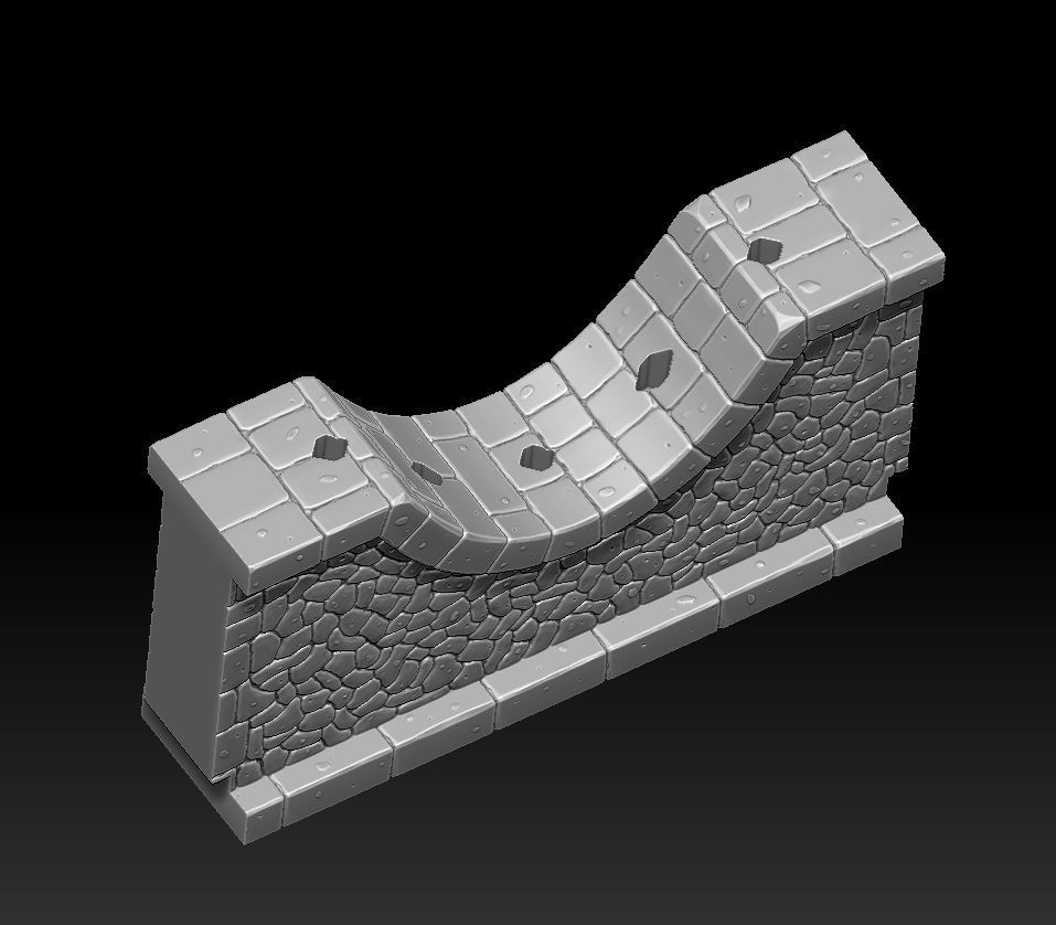 Fantasy wall 3 3d print 3D model 3D printable | CGTrader