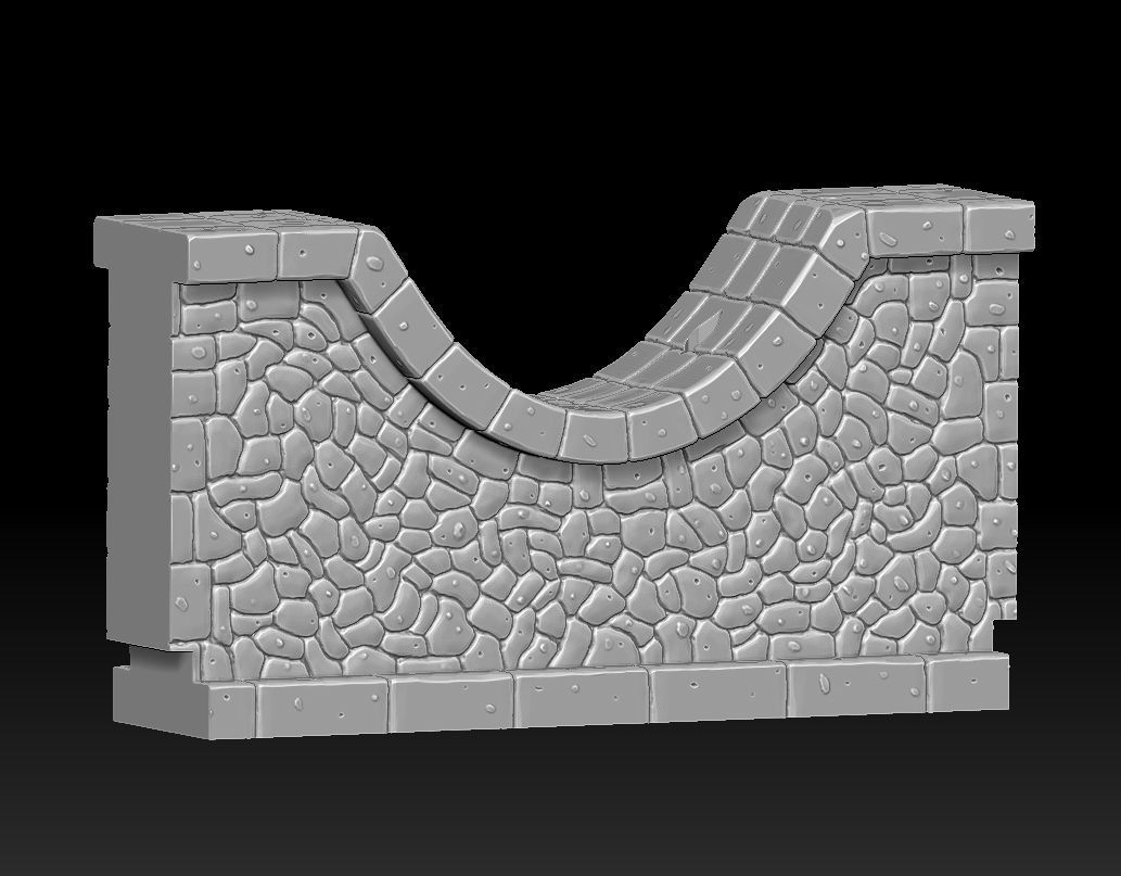 Fantasy wall 3 3d print 3D model 3D printable | CGTrader
