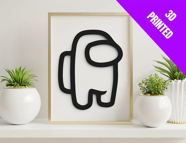 AMONG US WALL DECORATION - 3D PRINTED 3D print model