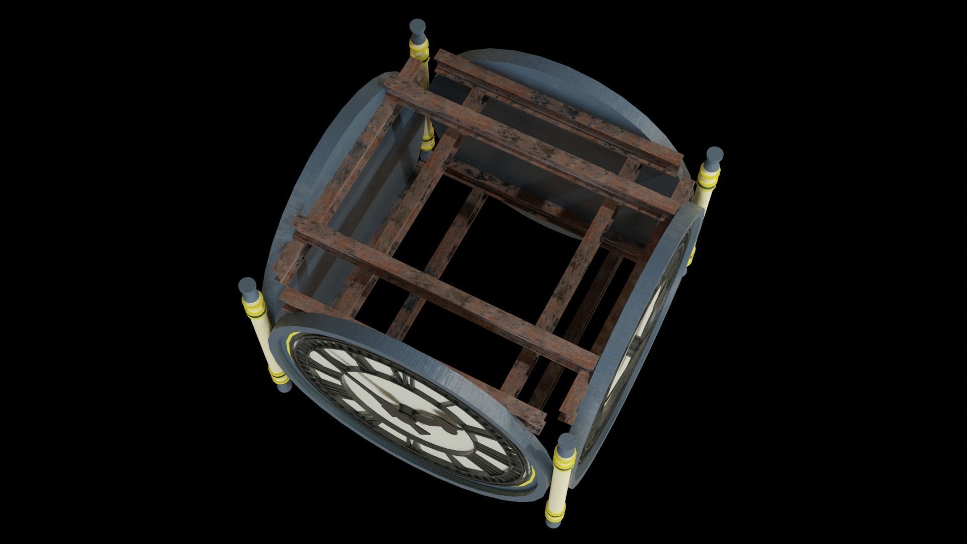 Train Station Clock - Low poly PBR Low-poly 3D model_3