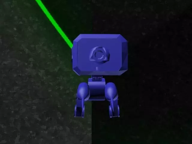 Robot figure holding microphone 3D model