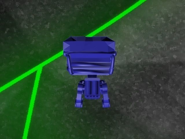 Robot figure holding microphone 3D model