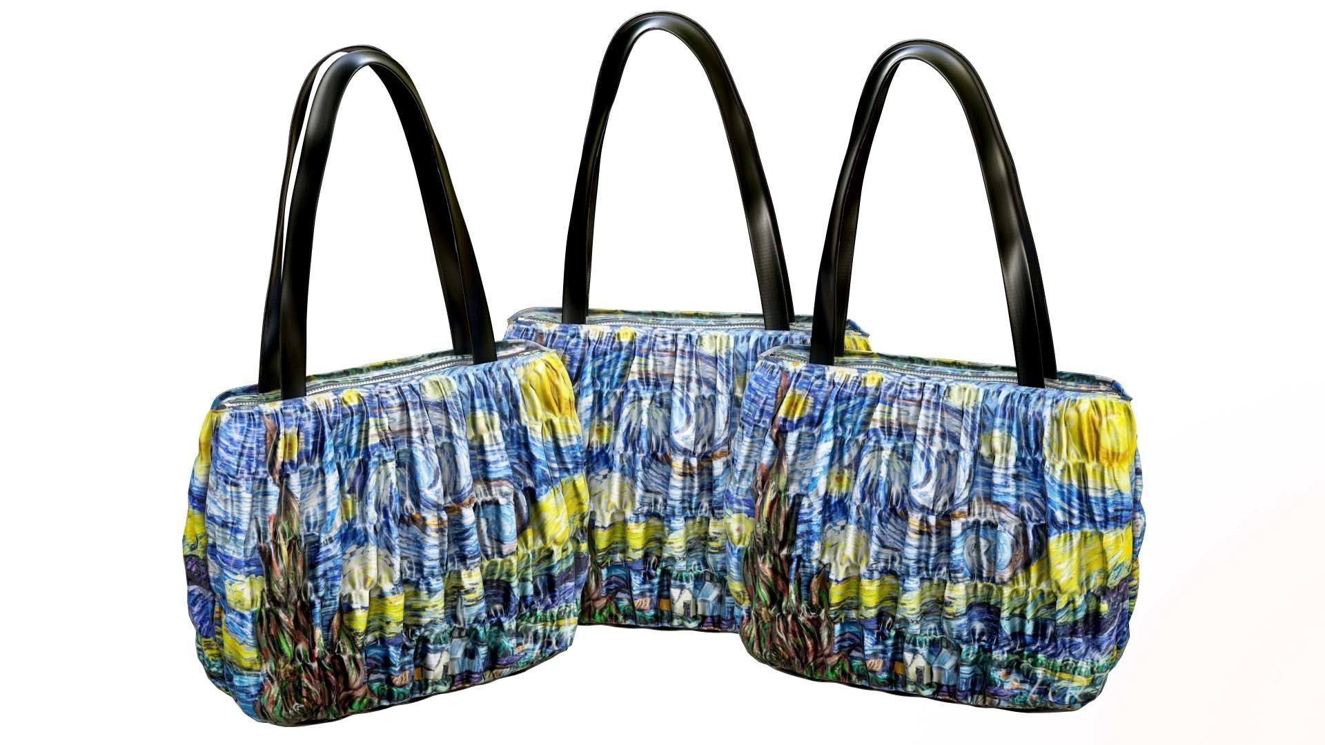 Elegant Woman Handbag Low-poly 3D model_10