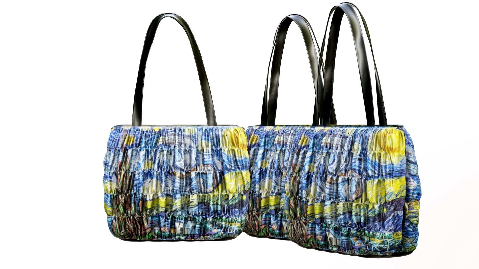 Elegant Woman Handbag Low-poly 3D model_9