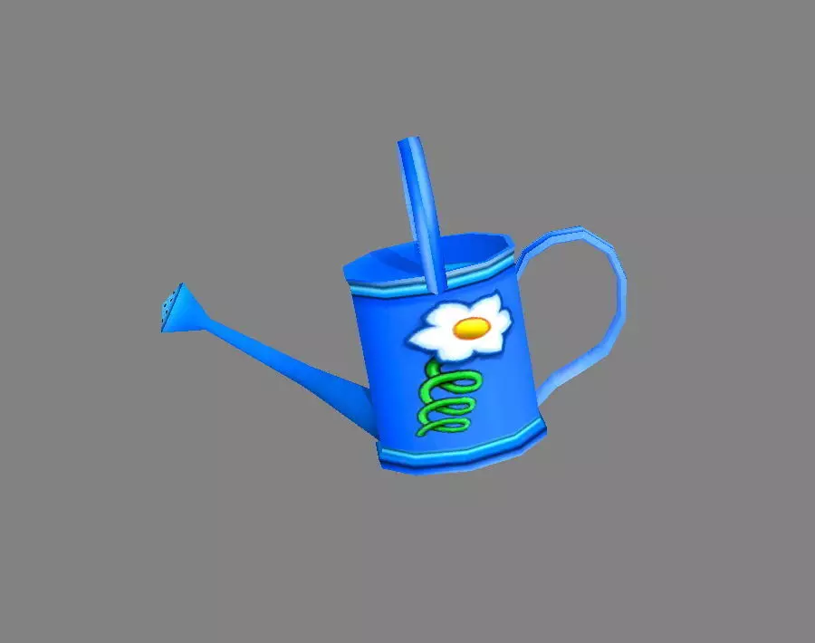 Cartoon watering can - spray bottle Low-poly 3D model