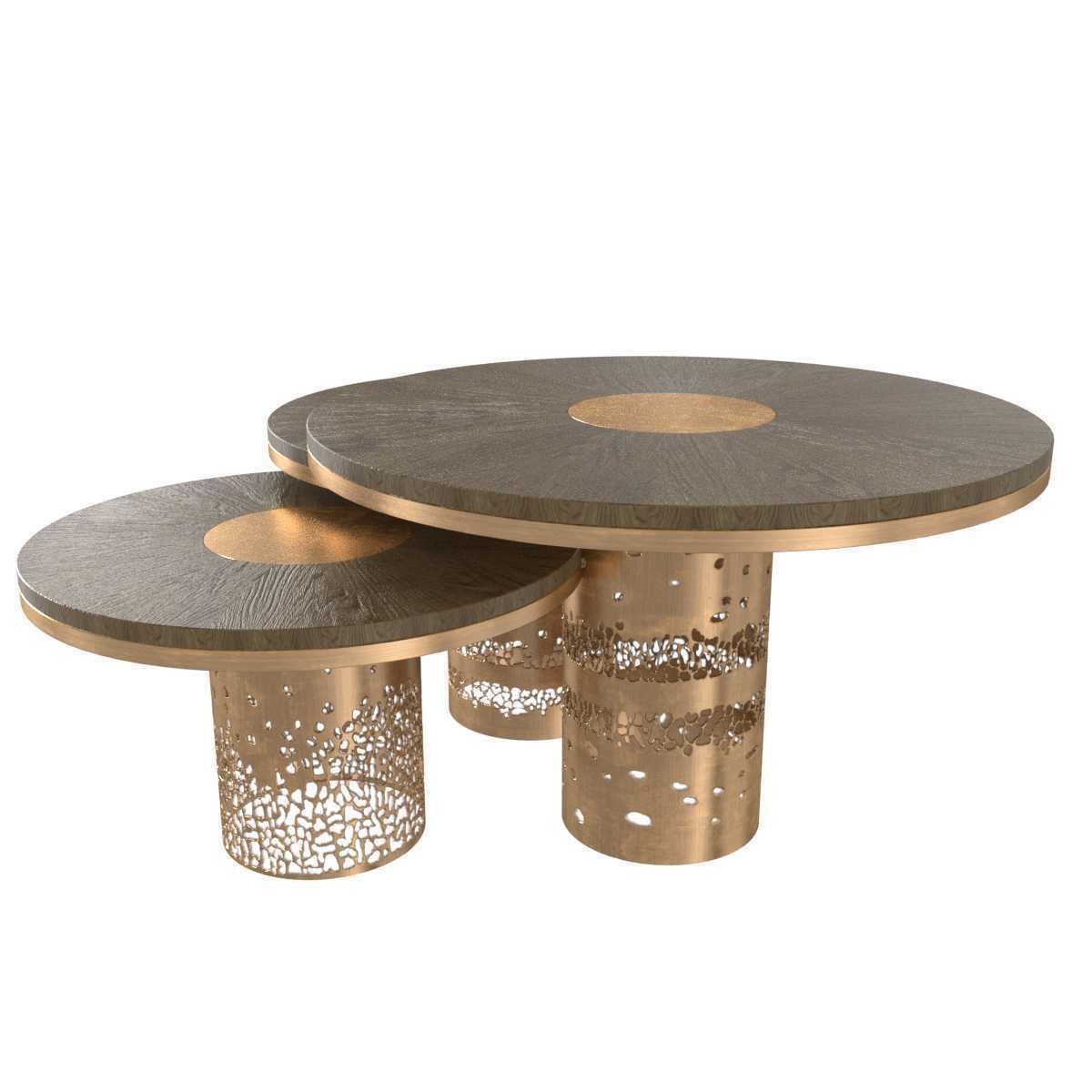 Round alem luxury handmade coffee table deniz tunc design 3D model_6