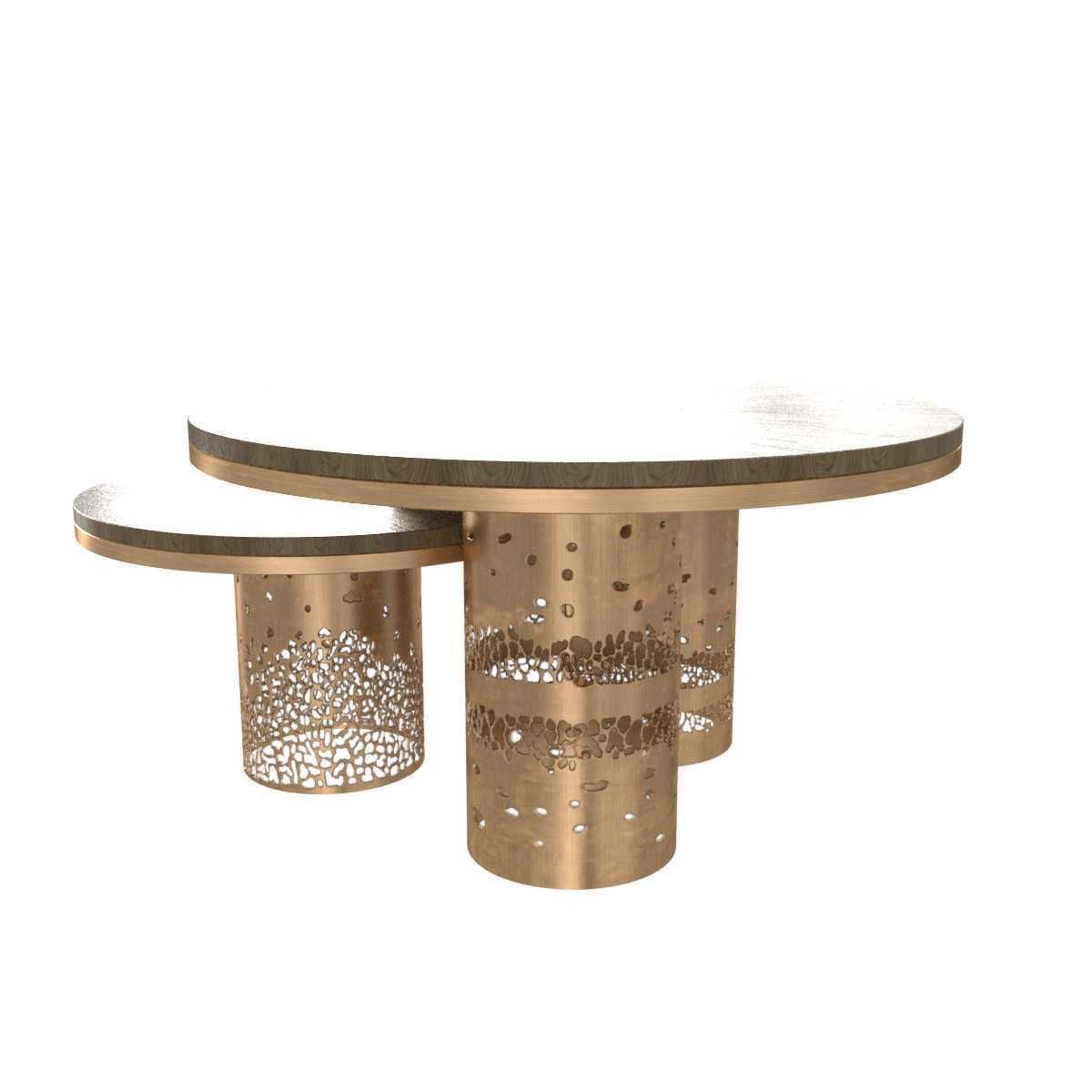 Round alem luxury handmade coffee table deniz tunc design 3D model_5