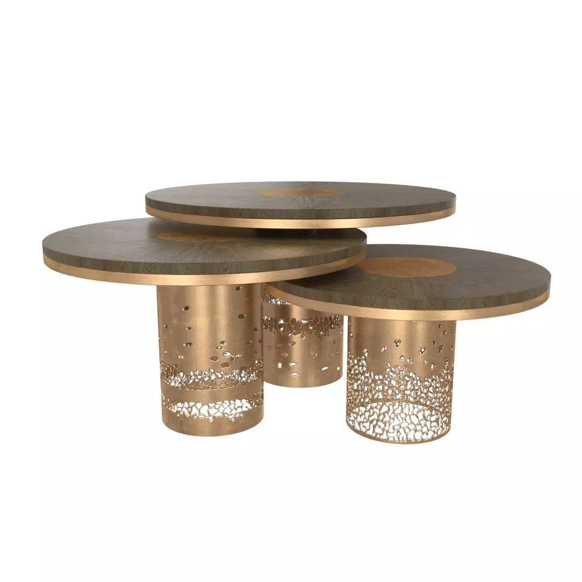 Round alem luxury handmade coffee table deniz tunc design 3D model_0