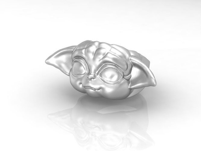 Yoda Rin Baby Yoda ring 3D model 3D printable | CGTrader