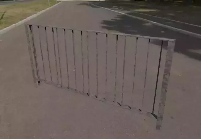 UK Pedestrian Railing - Low Poly