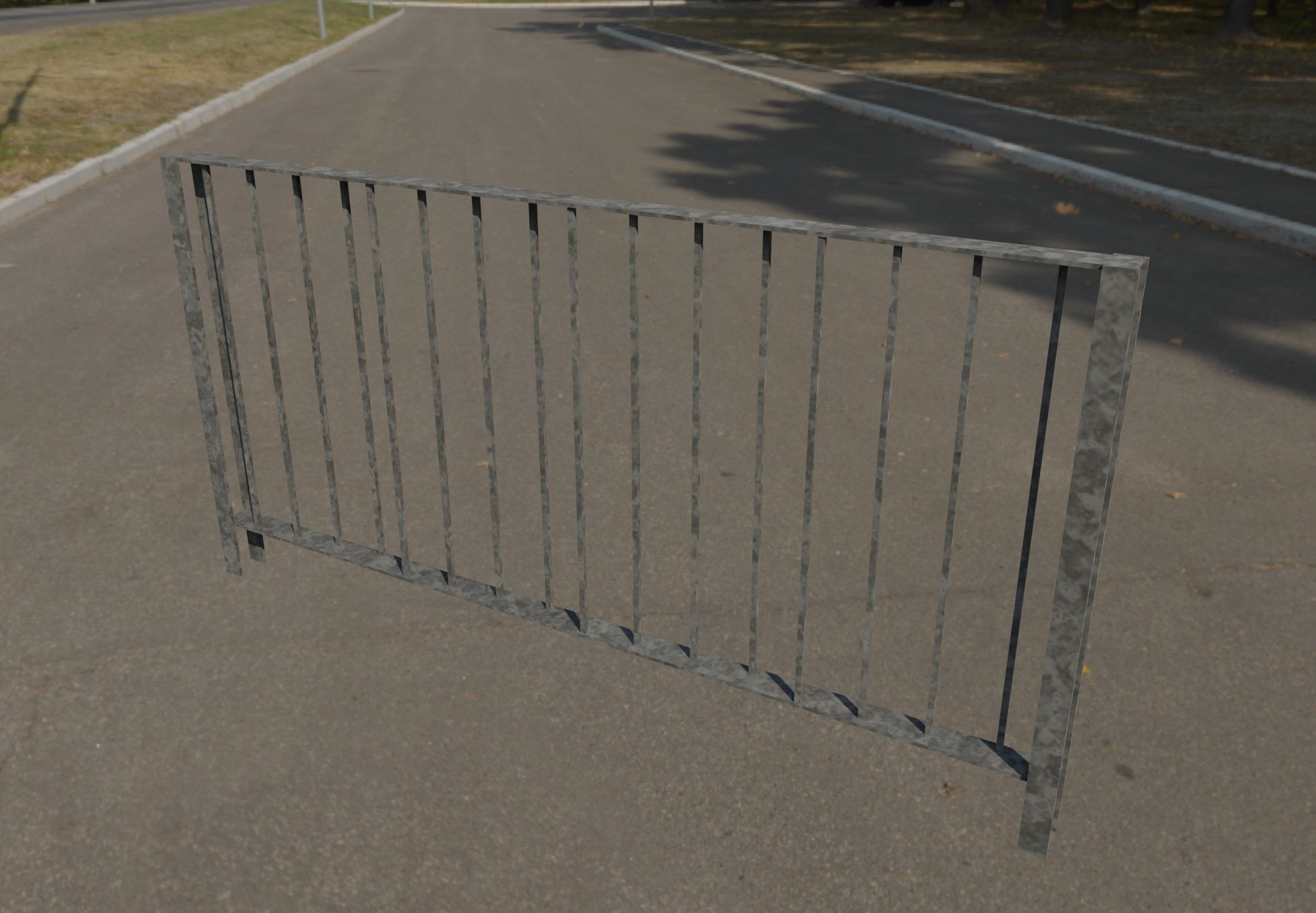 3D model UK Pedestrian Railing - Low Poly VR / AR / low-poly | CGTrader