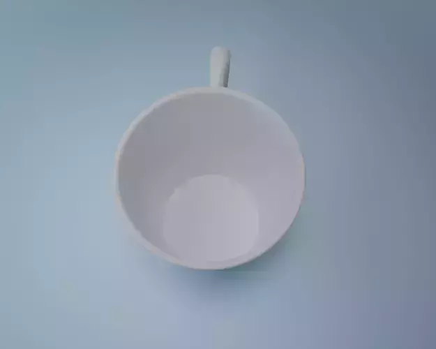 3d high poly cup model made in blender