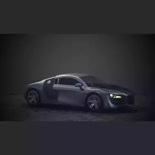 Audi R8 Car 2007-2009 Low-poly 3D model