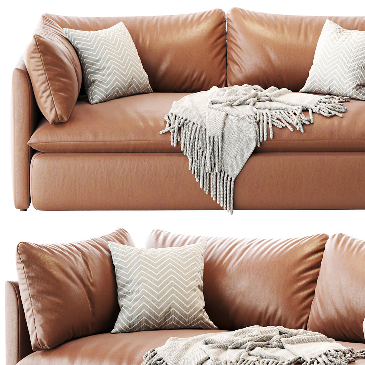 Shelter Sofa leather 3D model_4