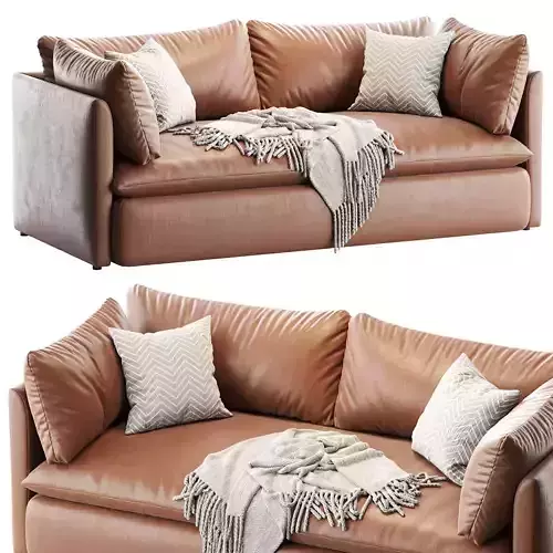 Shelter Sofa leather 3D model