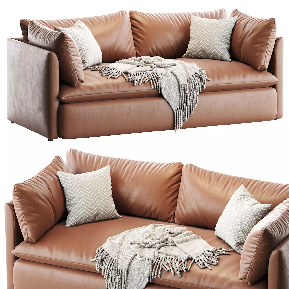 Shelter Sofa leather 3D model_0