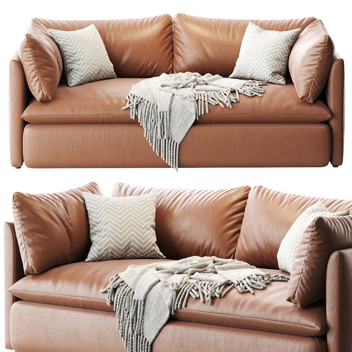 Shelter Sofa leather 3D model_1