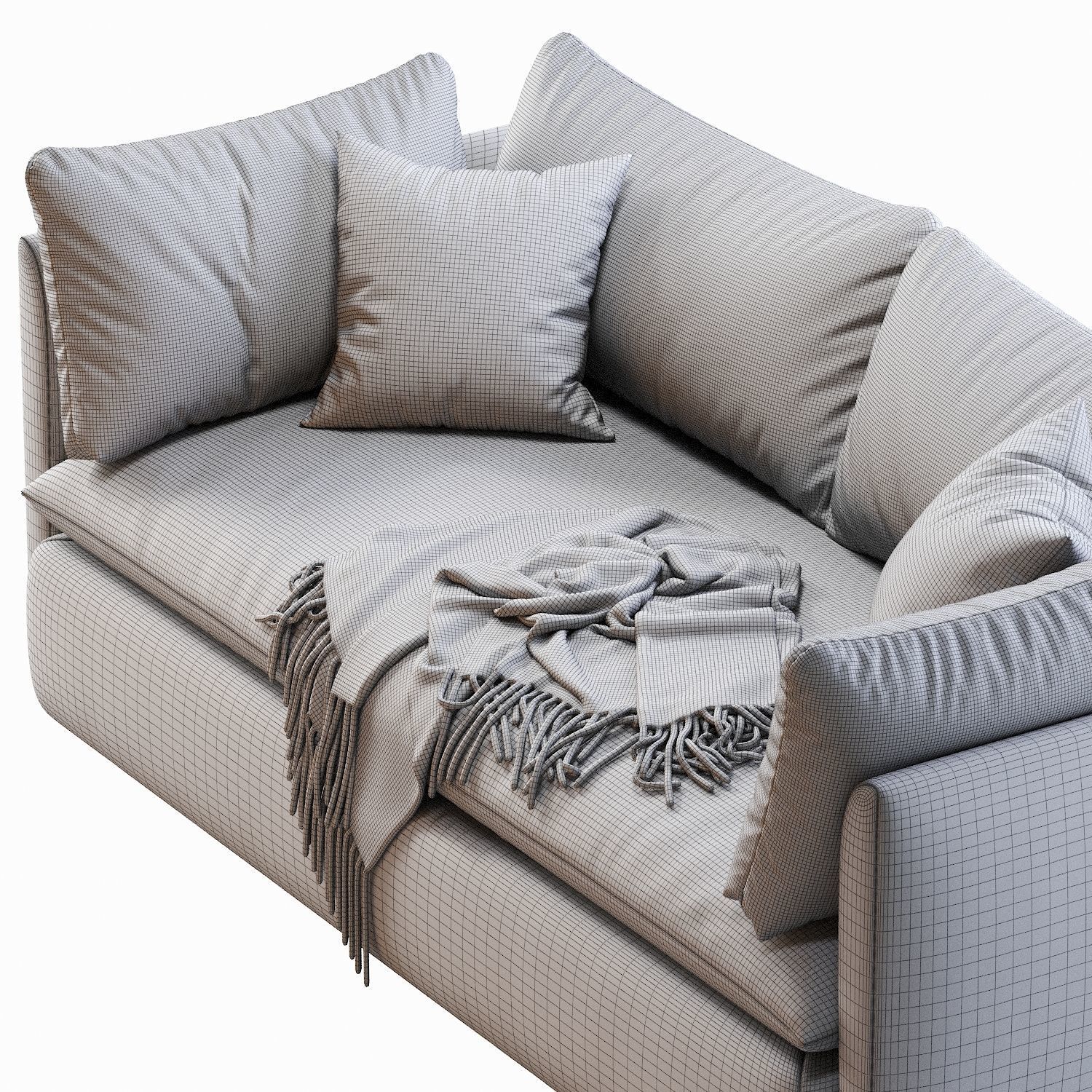 Shelter Sofa leather 3D model_3