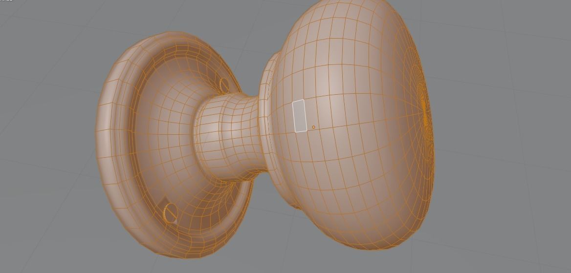 Door knob Low-poly 3D model_6