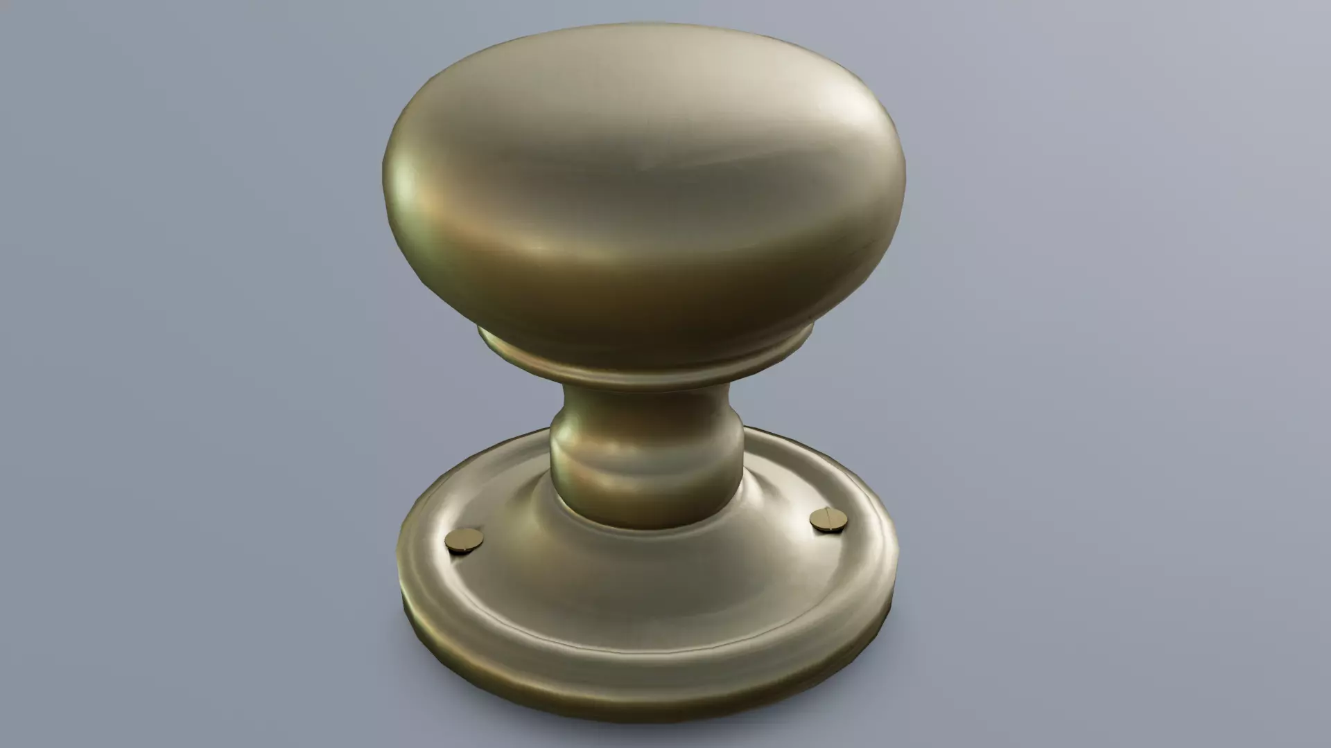 Door knob Low-poly 3D model_0