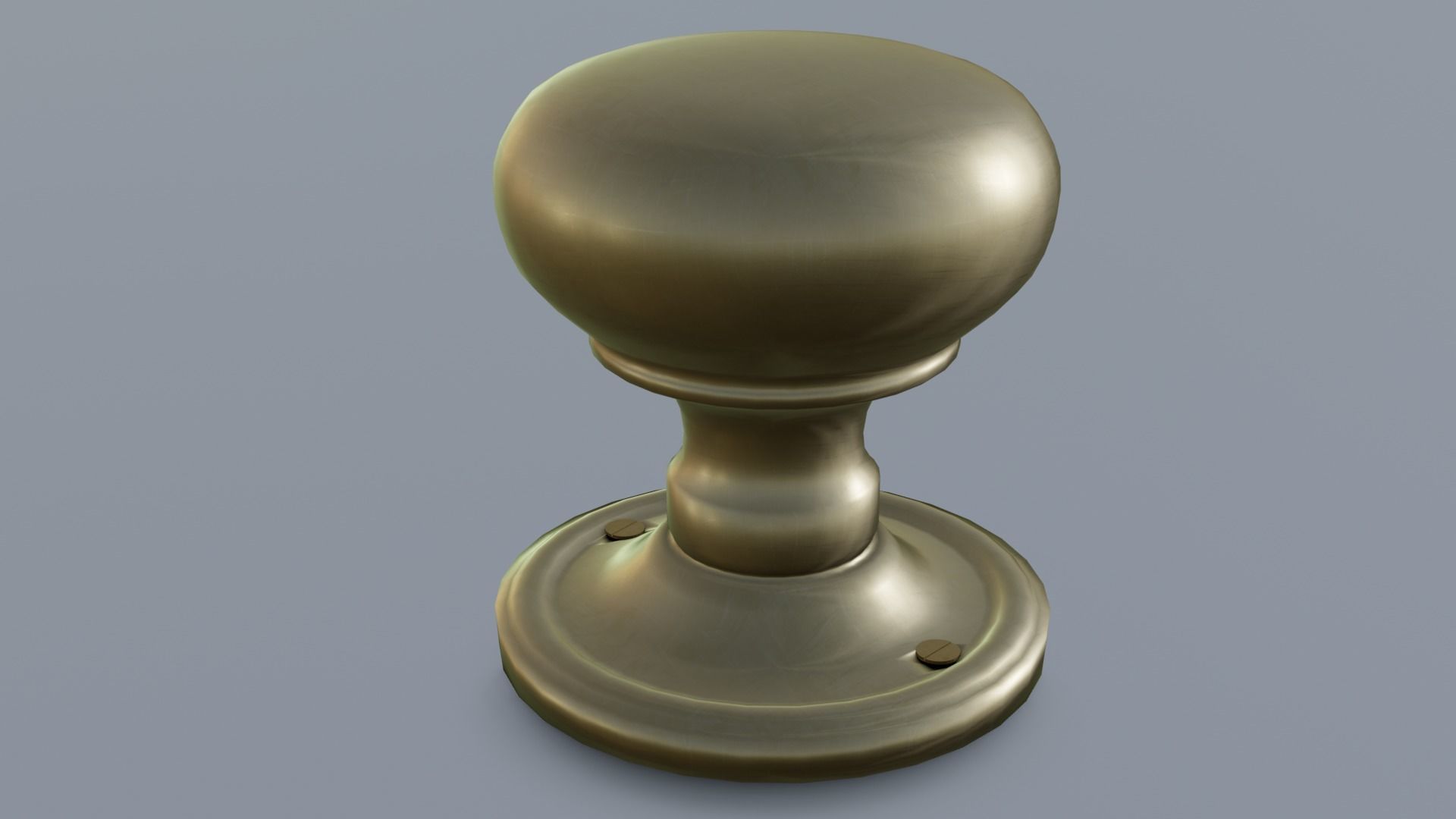 Door knob Low-poly 3D model_2