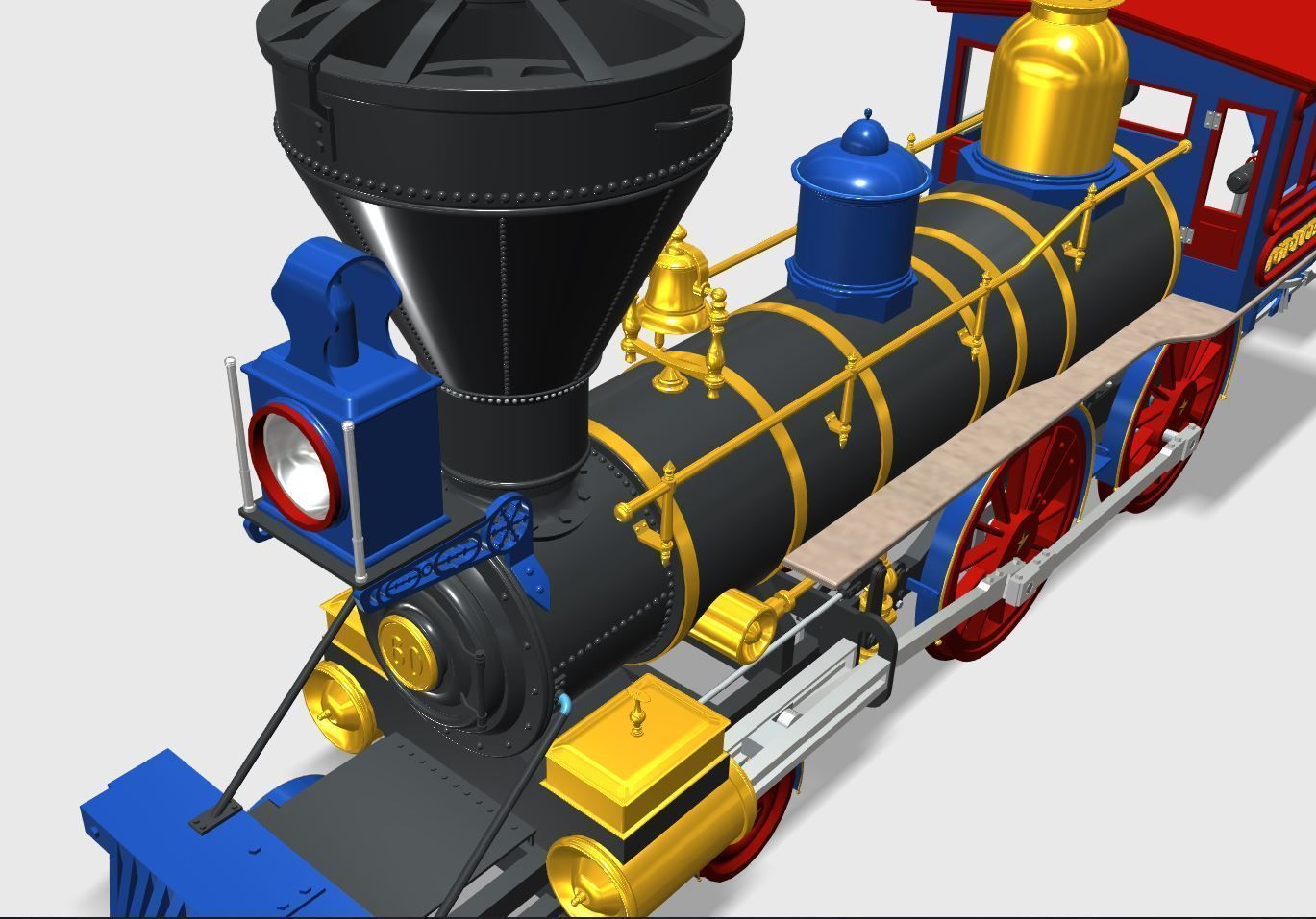 Jupiter Steam Locomotive 3D Print Model Kit Multi STL file 3D print model_12