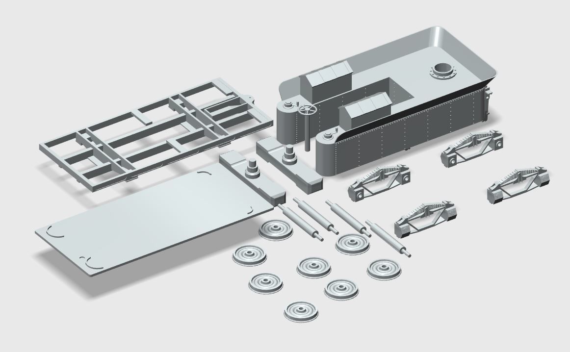 Jupiter Steam Locomotive 3D Print Model Kit Multi STL file 3D print model_4