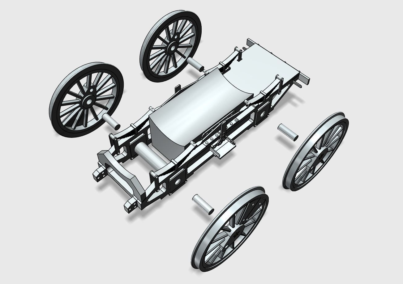 Jupiter Steam Locomotive 3D Print Model Kit Multi STL file 3D print model_6