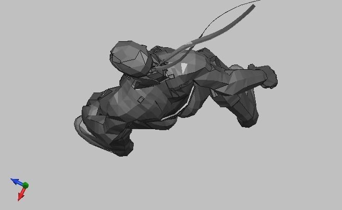 Solid snake 3D print model_5