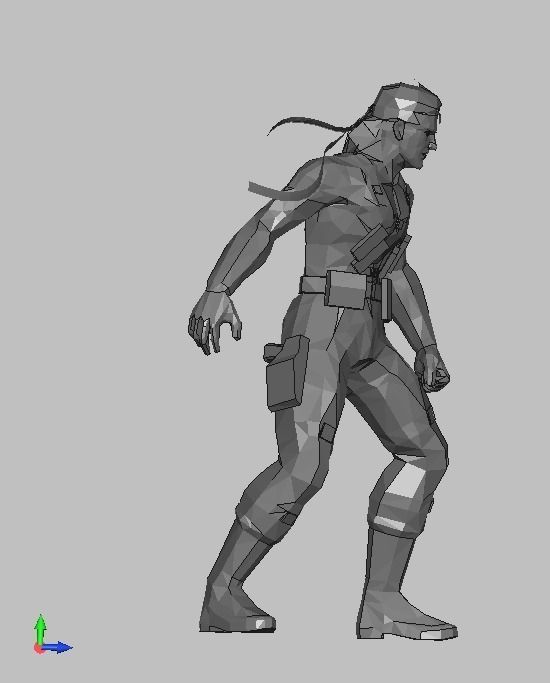 Solid snake 3D print model_1