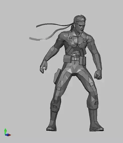 Solid snake 3D print model