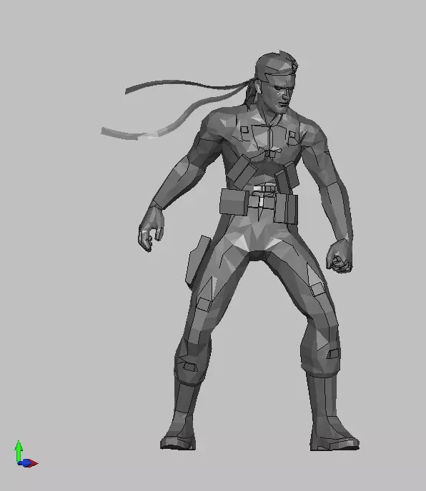 Solid snake 3D print model_0
