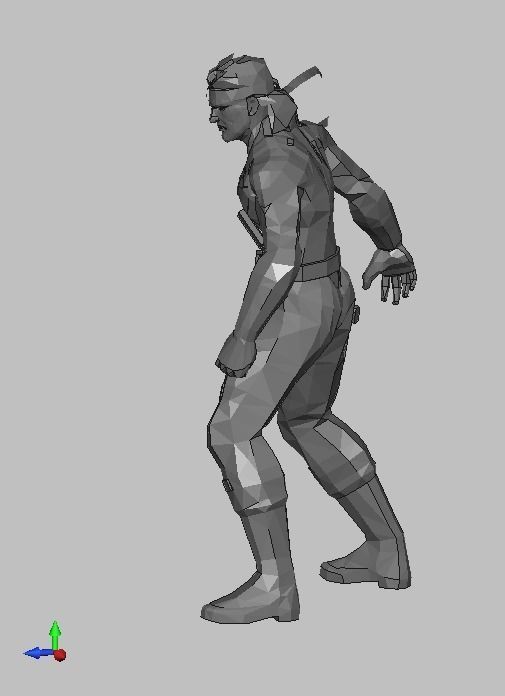 Solid snake 3D print model_3