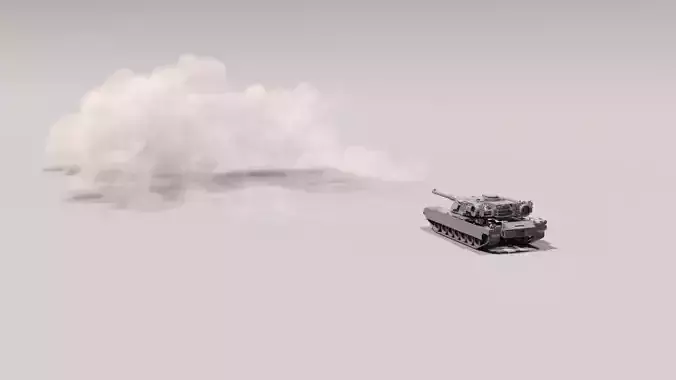 Houdini Tank Firing  3D model