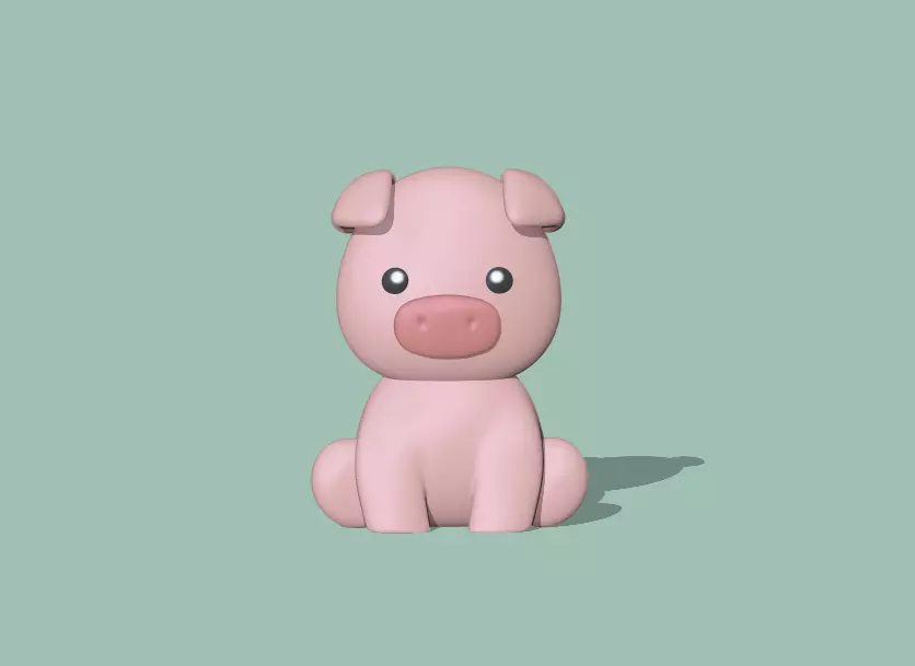 Pig Flat 3D print model_0